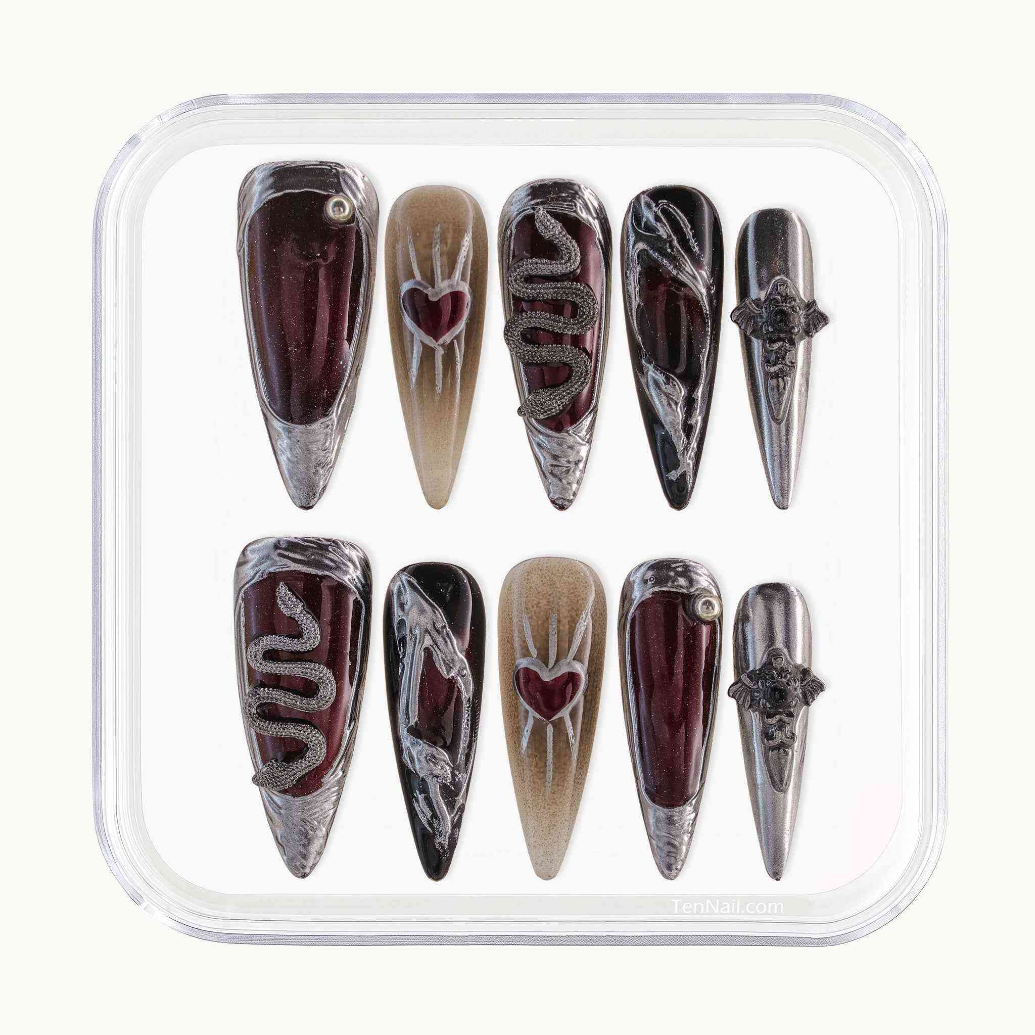 Nocturne Serpent? reusable Press on nails by Tennail